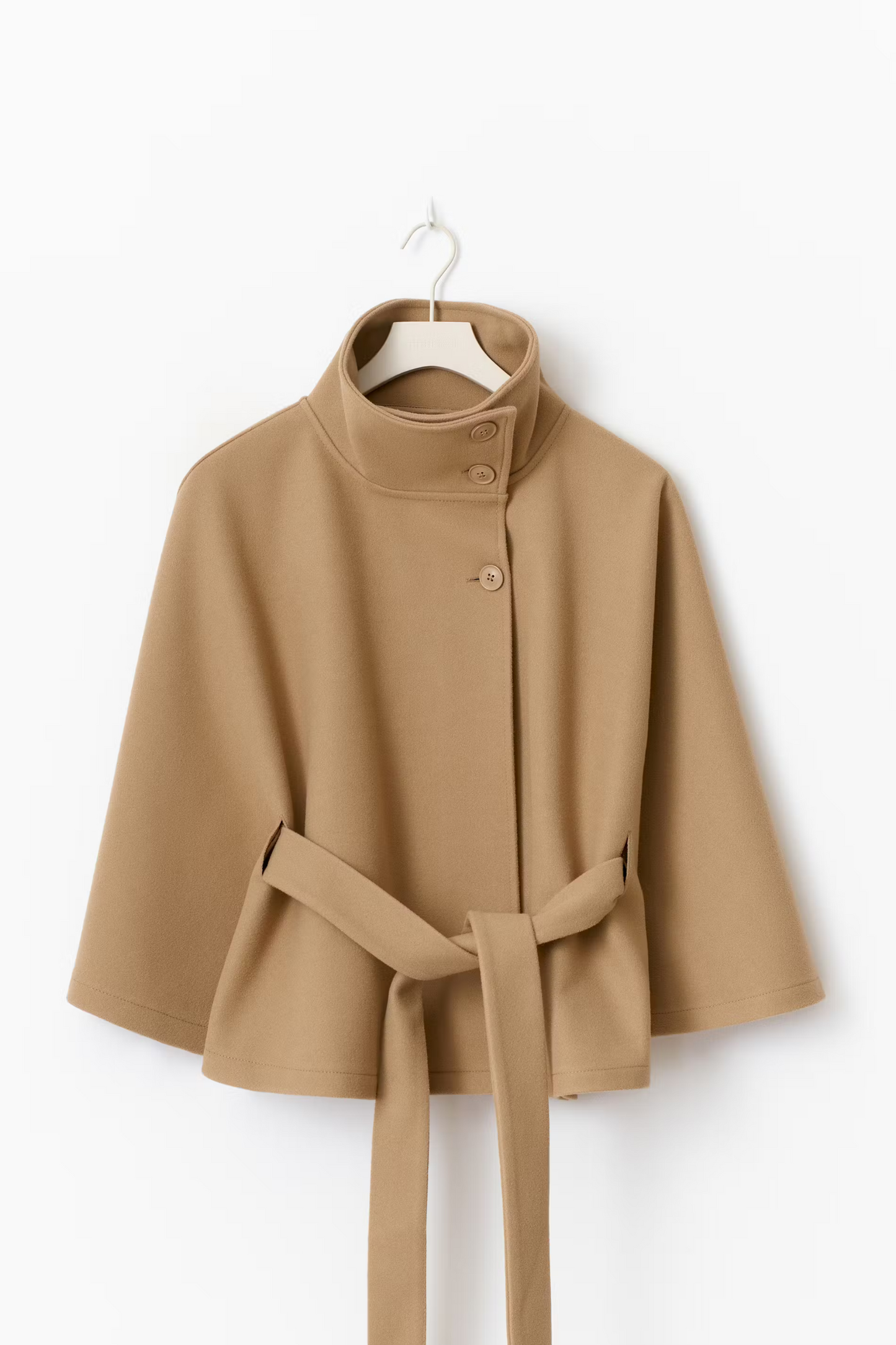 Sira Belted Cape Coat