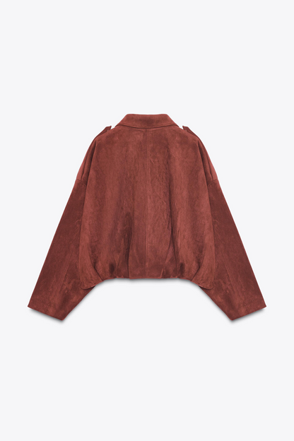 Tessa Suede Bomber Jacket