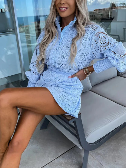 Evelyn Lace Mini Dress