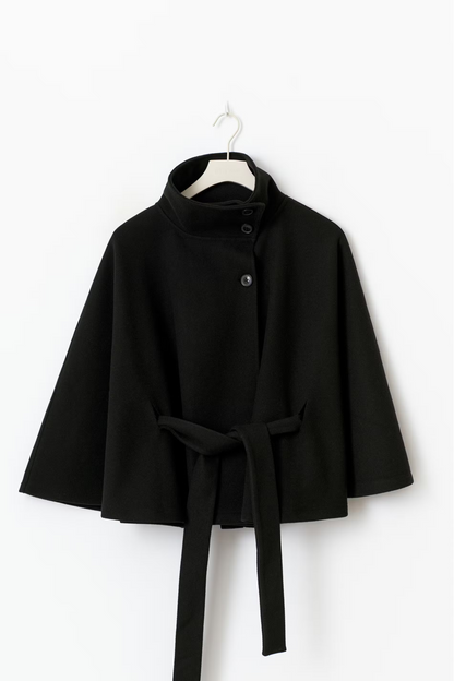 Sira Belted Cape Coat