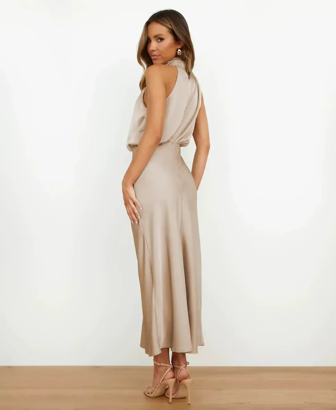 Serena High Waist Midi Dress