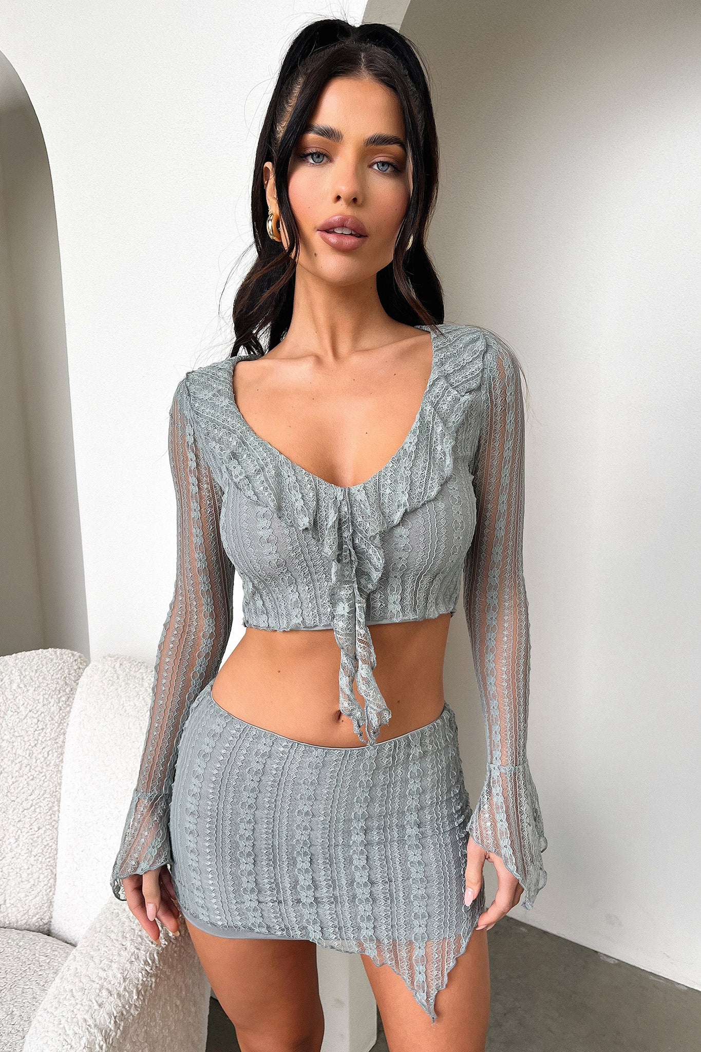 Zelia Skirt and Crop Top set