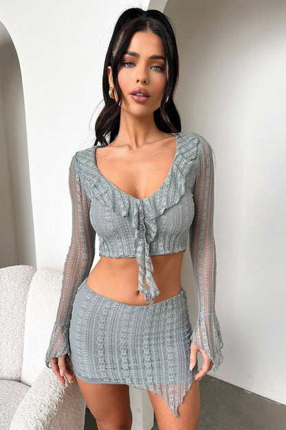 Zelia Skirt and Crop Top set