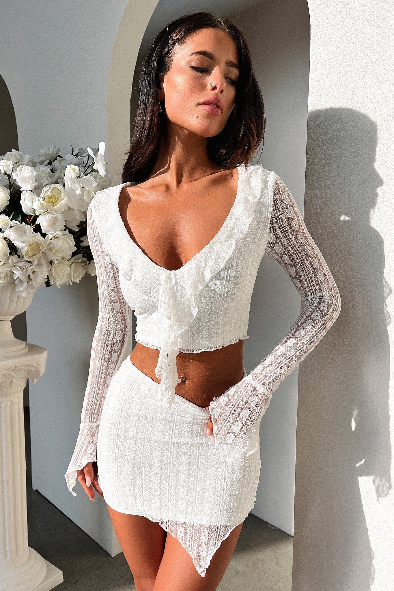 Zelia Skirt and Crop Top set