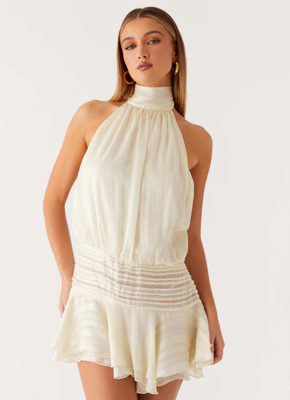 Lunea Chiffon Mini Dress